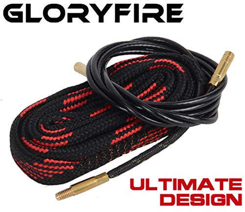 GLORYFIRE Bore Snake Gun Snakes for Rifle Shotgun Pistol Including 9mm 5.56 .22 .223 12GA .308 .45 .50 Bore Cleaner Snake Designed with Firm Snake and Detachable Component