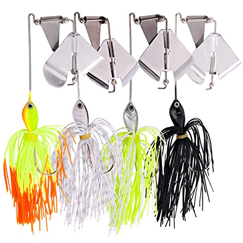 Sougayilang Fishing Lures Buzzbait Spinnerbait Topwater Lure for Bass Pike Fishing