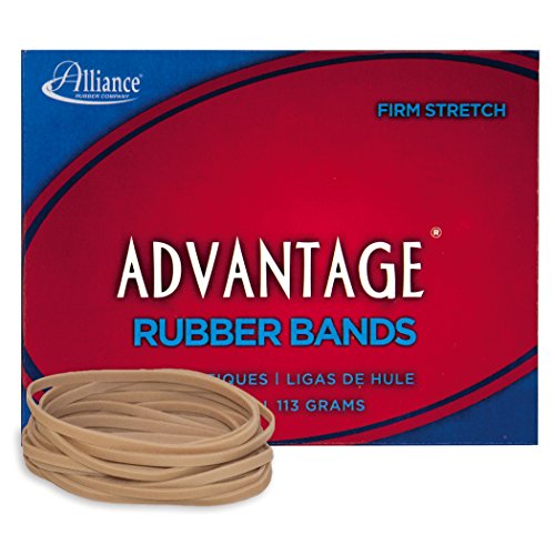 Alliance Rubber 26339 Advantage Rubber Bands Size #33, 1/4 lb Box Contains Approx. 150 Bands (3 1/2' x 1/8', Natural Crepe)