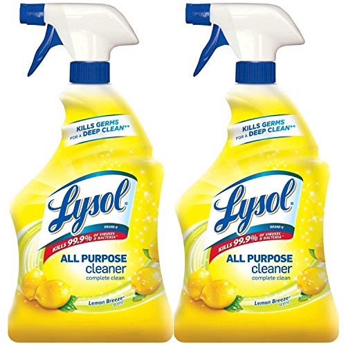 Lysol All Purpose Cleaner Spray, Lemon Breeze, 64oz (2X32oz)