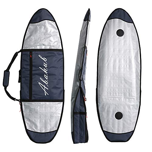 Abahub Premium 6'0 x 22 Surfboard Travel Bag, Foam Padded Surf Board Cover, Shortboard Carrying Bags for Surfing, Outdoor, Airplane, Car, Truck