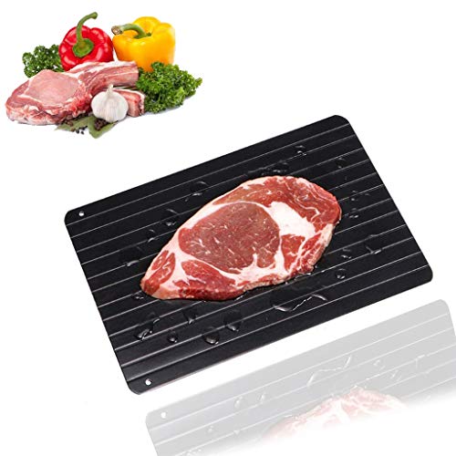 Fast Defrosting Tray for Natural Thawing Frozen Meat, Rapid Thawing Plate & Board for Frozen Meat & Food, Defrosting Mat Thaw Meat Quickly, Eco-Friendly, No Electricity, No Chemicals, No Microwave