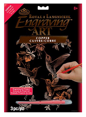 Royal Brush Manufacturing FOIL ENGRAVING ART HUMMINGBRD, us:one size, Hummingbird Trio