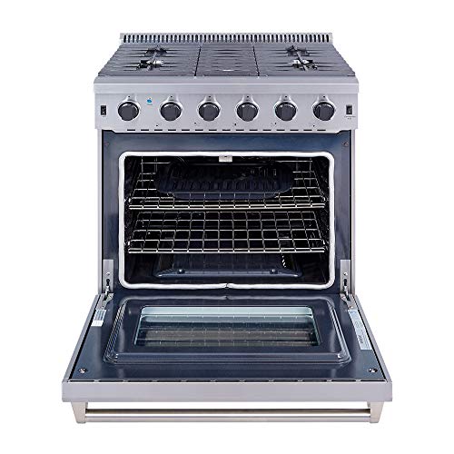 Thor Kitchen 30' Stainless Steel Gas Range Oven with 5 Burner LRG3001U