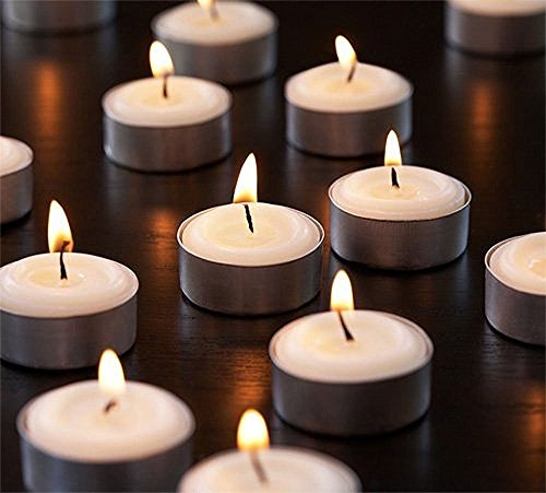 Zion Judaica Quality Tealight Candles Unscented Set of 120 - Stark White