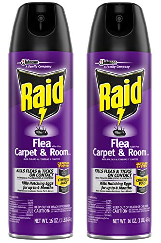 Raid Flea Killer Carpet and Room Spray, 16 oz (16 oz,Pack - 2)