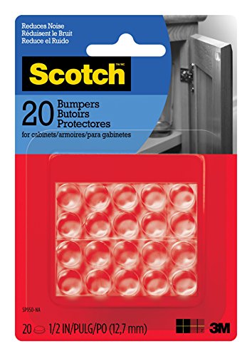 Scotch Mounting, Fastening & Surface Protection Scotch Bumpers, 20 Bumpers/Pack, Clear, 1/2', (SP950-NA)