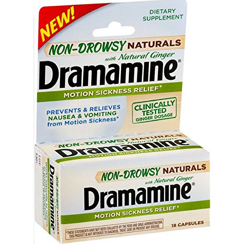 Dramamine Non-Drowsy Naturals Motion Sickness Relief | 18 Count