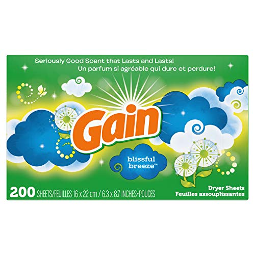 Gain GAIN Fabric Softener Dryer Sheets, Blissful Breeze, 200 Count