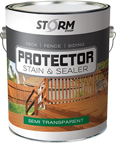 Storm Protector Penetrating Sealer & Stain Protector - Deck Protector, Fence Protector, Mahogany Stain, Redwood Stain, 1 Gallon (Pacific Redwood)