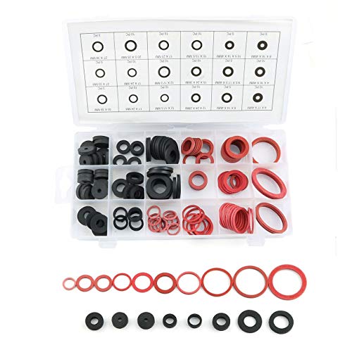 ZYAMY 1 Pack of 141pcs 18 Different Sizes Rubber Sealing Washer Plumbing O-Ring Gasket Assortment Kit