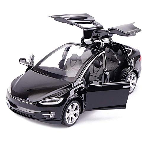 ANTSIR Car Model X 1:32 Scale Alloy diecast Pull Back Electronic Toys with Lights and Music,Mini Vehicles Toys for Kids Gift (Black)