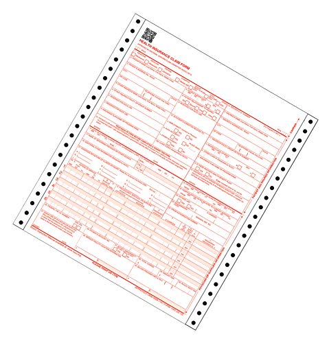 Adams CMS-1500 Health Insurance Claim Forms, 2-Part, Continuous, 9.5 x 11 Inches, 100 Sets per Pack (CMS1500CV)