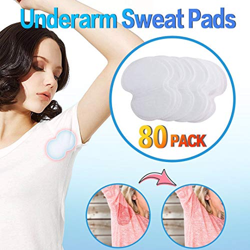 Underarm Sweat Pads - Joseche PREMIUM QUALITY Fight Hyperhidrosis [80 Pack] for Men and Women Comfortable, Non Visible, Extra Adhesive, Disposable Dress Guards/Shields, Sweat Free Armpit Protection