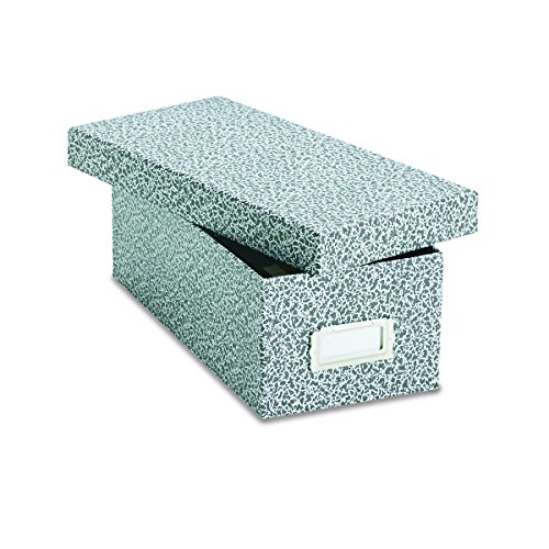 Oxford 40588 Reinforced Board Card File, Lift-Off Cover, Holds 1,200 3 x 5 Cards, Black/White