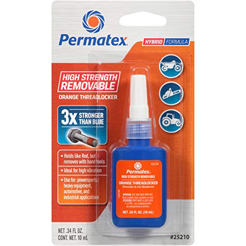 Permatex 25210 High Strength Removable Orange ThreadLocker