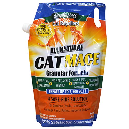 Nature's Mace Cat Mace 6lb Granular/Covers 3,500 Sq. Ft. / Cat Repellent and Deterrent/Keep Cats Out of Your Lawn and Garden/Safe to use Around Children & Plants