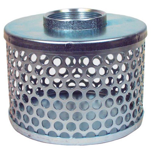 Apache 70000504 Round Hole Suction Strainers, Plated Steel, 2'