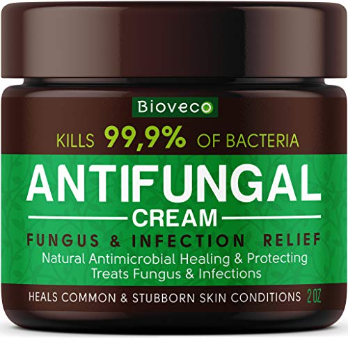 Antifungal Cream - Toenail Fungus Treatment & Athletes Foot Cream - Made in USA - Powerful Skin Fungus Cream - Eczema, Jock Itch & Ringworm Treatment - Natural Anti Itch Cream - 2 OZ