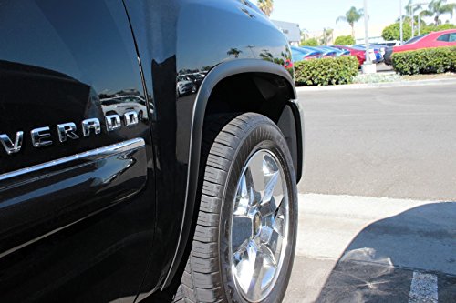 Carrichs 2007-2013 Chevrolet Silverado 1500 / 2500HD Matte Black Stainless Steel Fender Trim