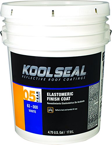 KST KS0063300-20 Kool Seal Elastomeric Finish Coat, White, 7 year, 5 gallons