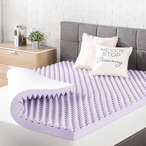 Best Price Mattress King Mattress Topper - 3 Inch Egg Crate Memory Foam Bed Topper with Lavender Cooling Mattress Pad, King Size