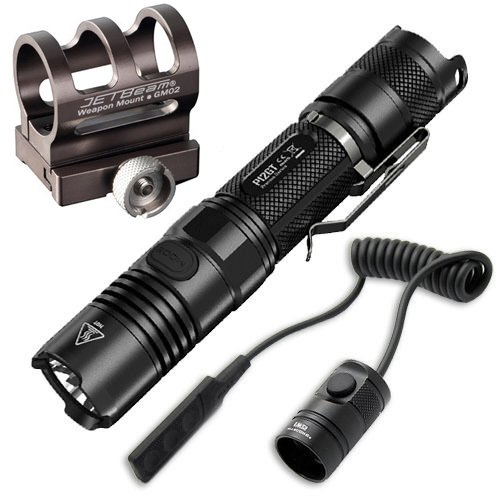 Nitecore Bundle P12GT Flashlight CREE XP-L HI V3 LED -1000 Lumens w/GM02 Weapon Mount & Pressure Switch