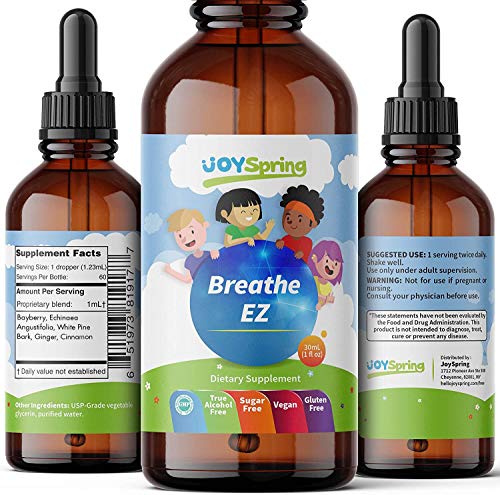 Breathe EZ - Best Allergy Relief for Kids - Liquid Childrens Allergy Medicine - Kids Allergy Medicine Drops - Family Sniffle Support That Works Faster Than a Chewable