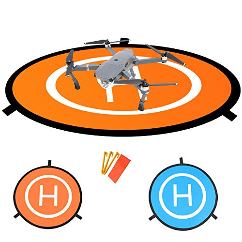 Homga Drones Landing Pad Universal Waterproof D 75cm/30'' Portable Foldable Landing Pads for RC Drones Helicopter, PVB Drones, DJI Mavic Pro Phantom 2/3/4/ Pro, Antel Robotic, 3DR Solo (Landing pad)