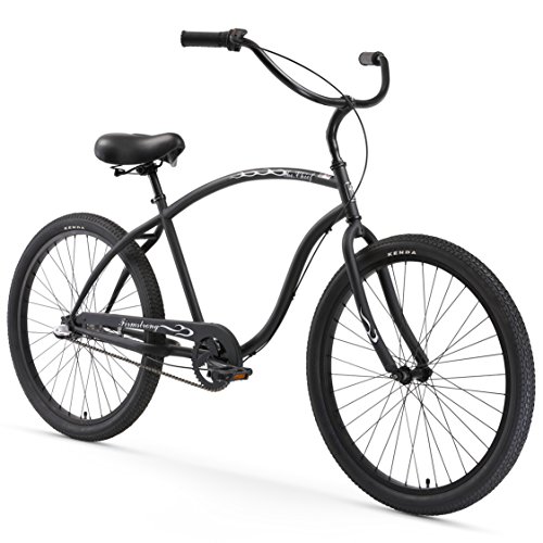 Firmstrong Chief Man Three Speed Beach Cruiser Bicycle, Matte Black, 19 inch / Large
