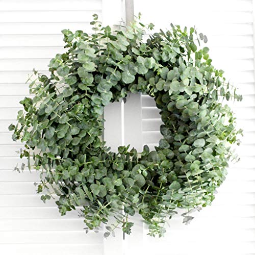 Fresh Handmade Eucalyptus Wreath - Baby Blue Eucalyptus (various sizes available) Greenery Wreath for Mother's Day Gift - Front Door - Church Door Decor - Wedding - Baby Shower - New Baby Arrival Gift