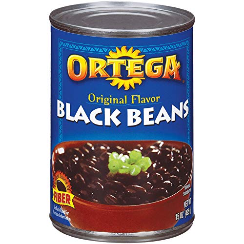 Ortega Black Beans, Original Flavor, 15 Ounce (Pack of 12)