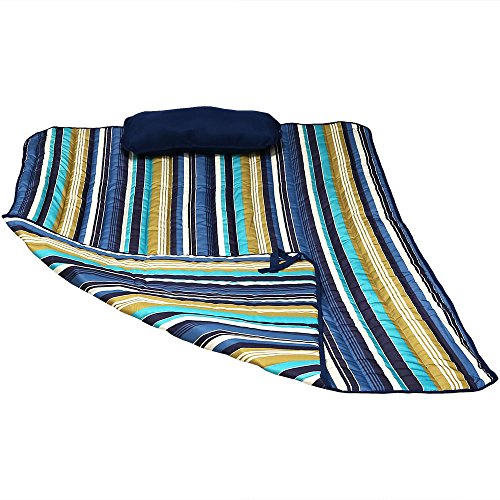 Sunnydaze Hammock Pad and Pillow Set Only - Polyester Quilted Hammock Cushion Pad and Hammock Pillow with Ties - Outdoor Weather-Resistant - Lake View