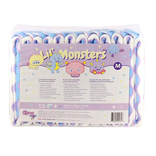Rearz - Lil' Monsters - V3.0 - Adult Diapers (12 Pack) (Medium)