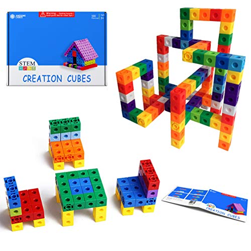 HIQTOYS Unlimited Creation Cubes Snap Unit Centimeter Cubes Interlocking Building Set Stem Toy | Promotes Color Sorting and Fine Motor Skills Therapy Tools