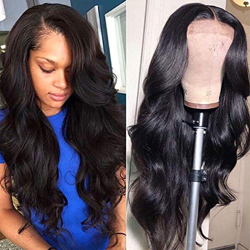 Wingirl Lace Front Human Hair Wigs for Women Pre Plucked Hairline 150% Denisty Brazilian Body Wave Lace Front Wigs with Baby Hair Natural Color (16Inch)