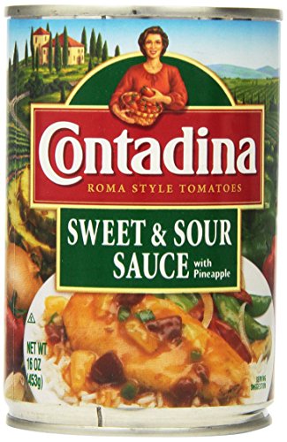 Contadina, Sweet & Sour Sauce with Pineapple, 16oz Can (Pack of 3)