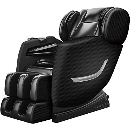 FOELRO Massage Chair Zero Gravity Full Body Shiatsu Recliner with Heating Back and Foot Rollers Massage(Black)