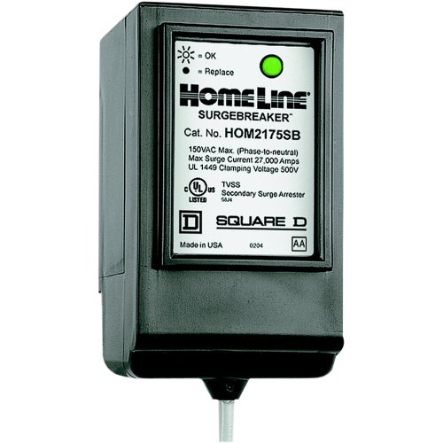 Square D by Schneider Electric HOM2175SB Homeline SurgeBreaker Surge Protective Device Takes 2 Load Center Spaces