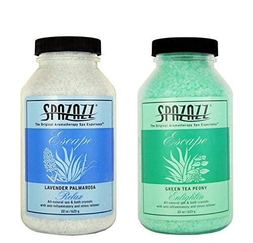 Spazazz Aromatherapy Spa/Bath Crystals 2PK - Lavender Palmerosa/Green Tea Peony