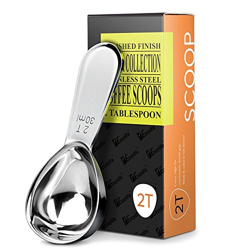 1Easylife Endurance 18/8 Stainless Steel Coffee Scoop, 2 Tablespoon (30ML) Exact, Pack of One