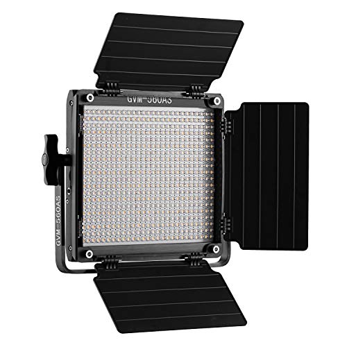 GVM 560 LED Video Light, Dimmable Bi-Color, Photography Lighting Kit with APP Intelligent Control System, Professional for YouTube, Studio, Outdoor, Video Lighting with Screen, 2300K-6800K, CRI 97+