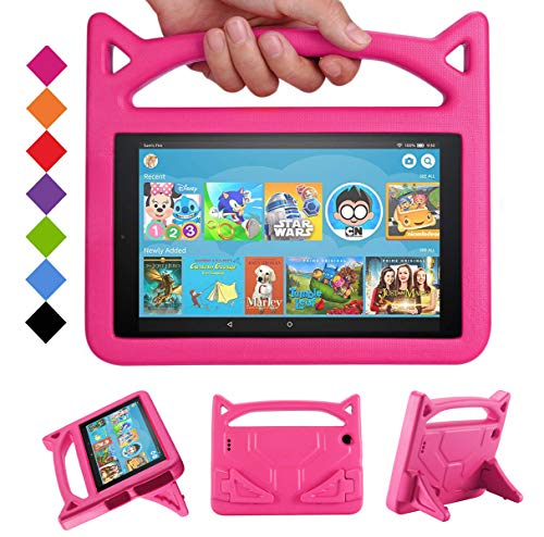 New Amazon Kindle HD 10 Tablet Kids Case, Mr. Spades Fire HD 10 Kid‘s Friendly Cases with Handle Stand, Light Weight Shock Proof Covers for Latest Model Fire HD 10 Tablet (9th/7th/5th Generation)