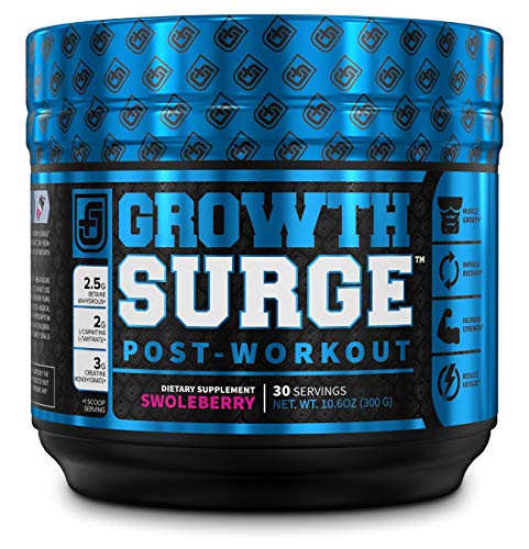 Growth Surge Post Workout Muscle Builder with Creatine, Betaine, L-Carnitine L-Tartrate - Daily Muscle Building & Recovery Supplement - 30 Servings, SWOLEBERRY Flavor