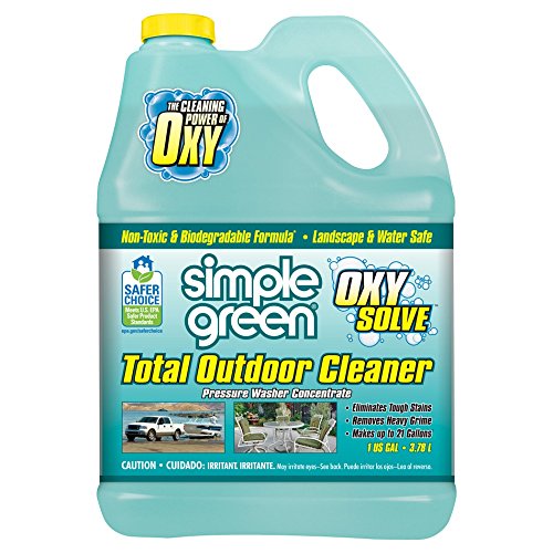 Oxy Solve Total Outdoor Pressure Washer Cleaner - Removes Stains, Mold, and Dirt on Patios, Furniture, RVs, Vehicles, Boats – 1 Gal