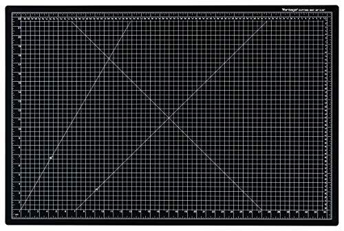 Dahle Vantage 10673 Self-Healing Cutting Mat, 24'x36', 1/2' Grid, 5 Layers for Max Healing, Perfect for Crafts & Sewing, Black