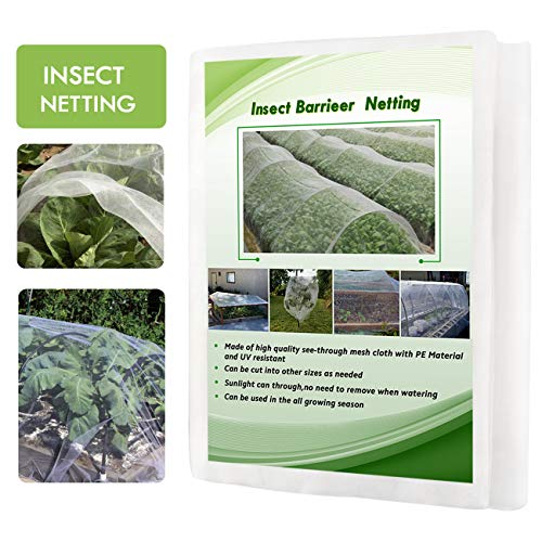 Eluck 10 Ft x 30 Ft Mosquito Bug Insect Bird Garden Netting Barrier Hunting Blind Netting for Protect Your Plant Fruits Flower