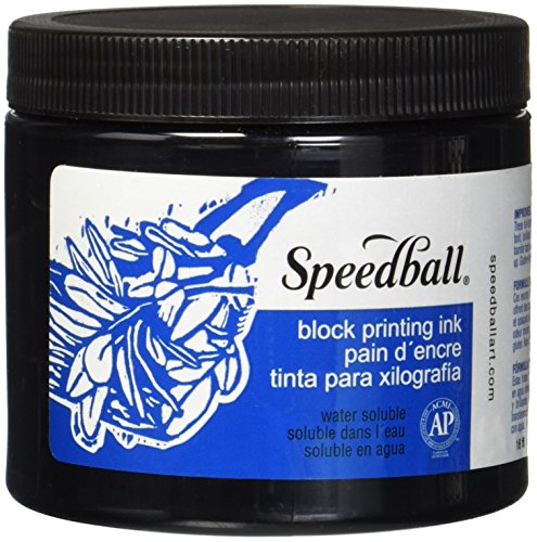 Speedball Water Soluble Block Printing Ink, Black, 1 Pound - 380810