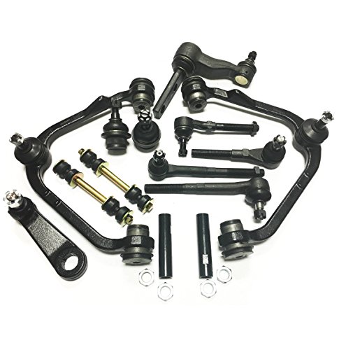 PartsW 18 Piece Complete Suspension Kit for Ford Expedition F-150 F-250 Lincoln Navigator 2WD, Control Arms w/Ball joints Pitman and Idler Arms (With 2.5' Bolt Pattern) Tie Rod Ends Adjusting Sleeves
