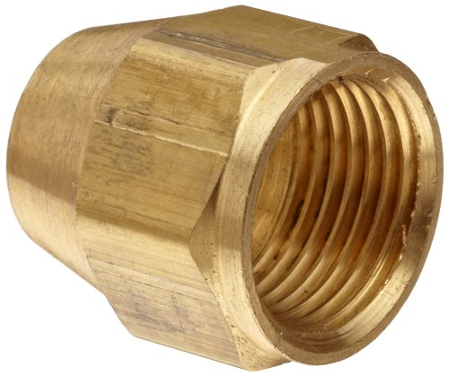 Anderson Metals 54014-06 Brass Tube Fitting, Short Flare Nut, 3/8' Tube OD